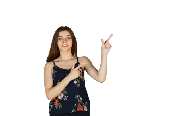 attractive-young-lady-pointing-upper-right-corner-blouse-looking-happy-front-view-removebg-preview